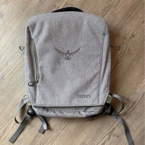 Osprey Gray Laptop Backpack Travel Commuter Bag Tech Organizer